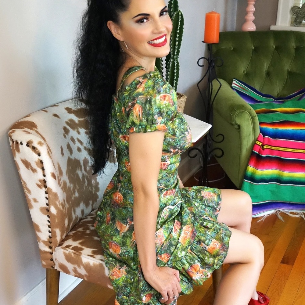 BERNIE DEXTER Joselyn dress in Babe in the Woods print - Picture 2 of 6